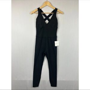 Beyond Yoga Black Knit Crossback‎ Jumpsuit